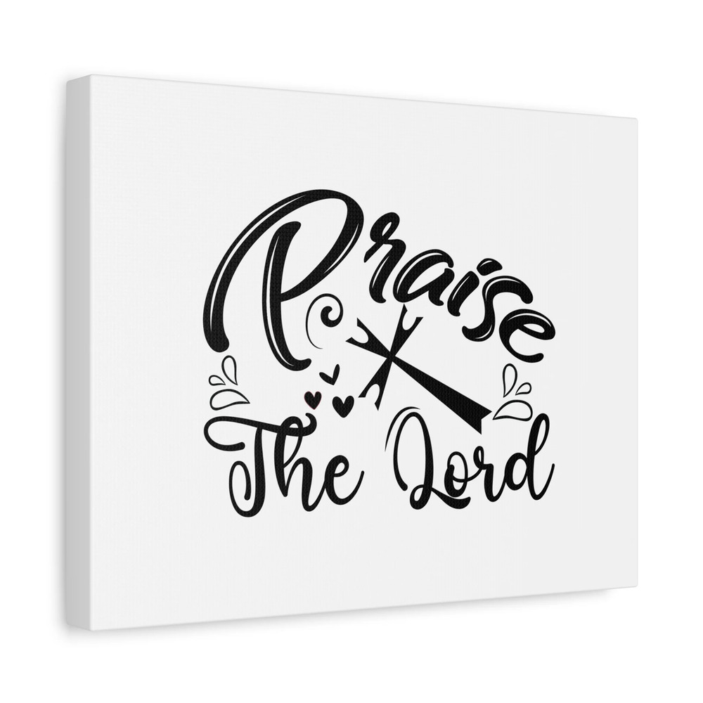 Scripture Canvas Praise The Lord Psalm 150:6 Cross Christian Wall Art Bible